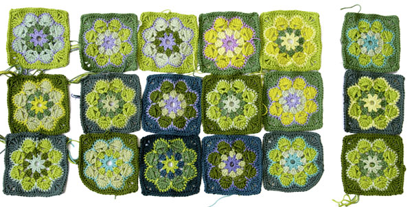 Granny Squares für Tasche, einzeln Granny Squares für Tasche, einzeln
